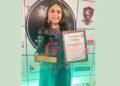 Farah Titina, an Actor was honoured with the “Emerging Ad Queen of the Year” Award, in the Tycoon Global Achievers Awards