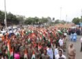 MLA of Udhna constituency Manubhai Patel takes out rally, pledges to plant 1.11 lakh saplings on Independence Day
